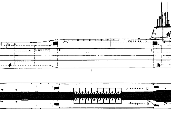 Submarine HMS Vanguard S28 1992 [Submarine] - drawings, dimensions, figures